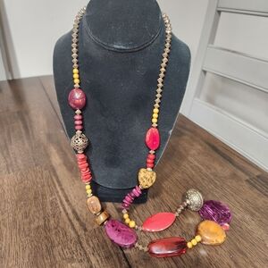 Fashion Jewelry Multicolor Beaded Necklace
